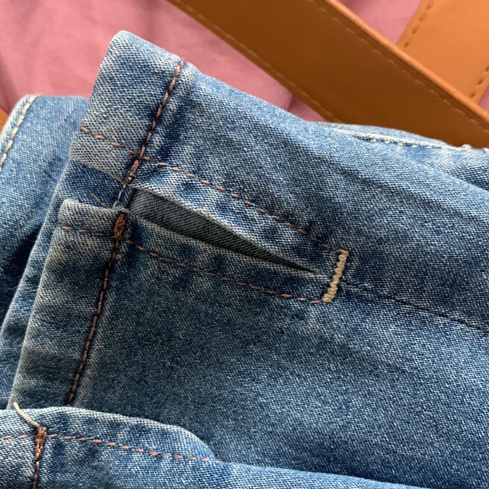 BE ME BLUE BEDAZZLED WIDE LEG JEANS SIZE 22 - Picture 8 of 8